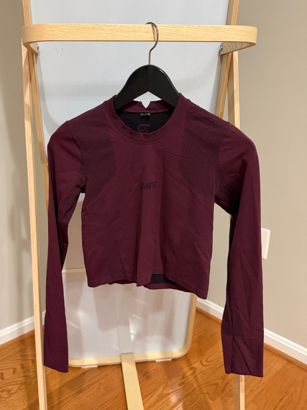 Bandit Running Women’s Long Sleeve Mercury Seamless Crop Fig small